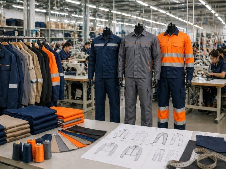 Fabricación de uniformes en planta de producción